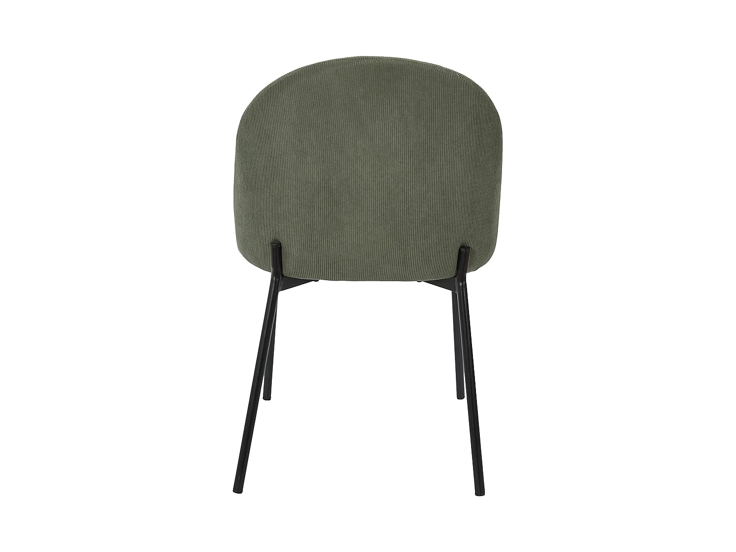 Lot de 4 Chaises - HOME DECO FACTORY - Jules - Côtelé - Vert