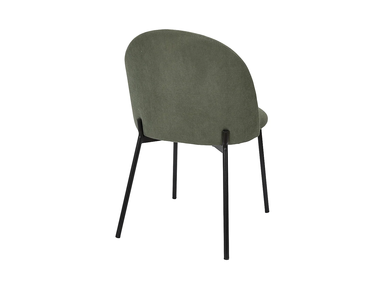 Lot de 4 Chaises - HOME DECO FACTORY - Jules - Côtelé - Vert