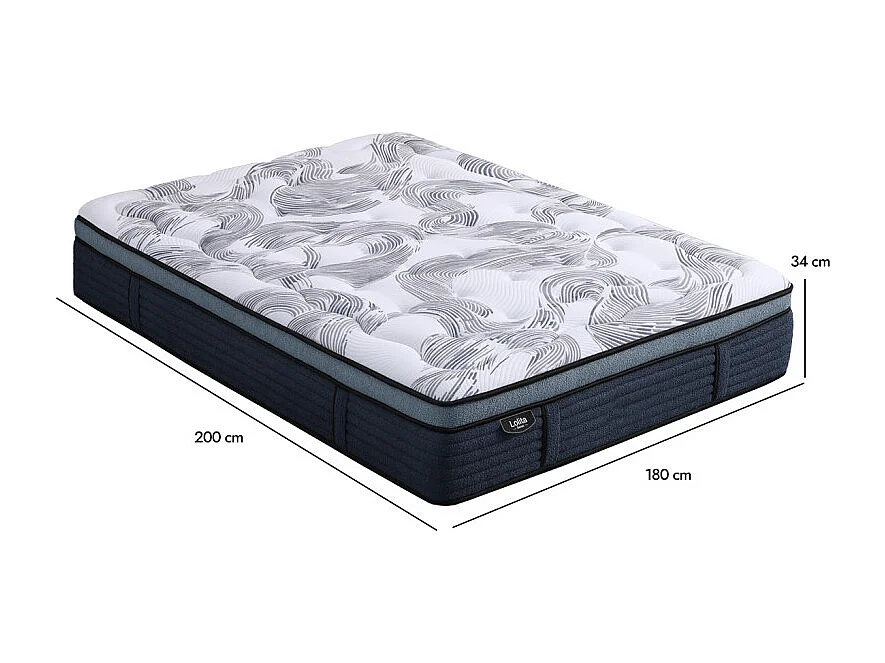 Matelas 180x200 cm hybride avec surmatelas ressorts ensachés – DAWN