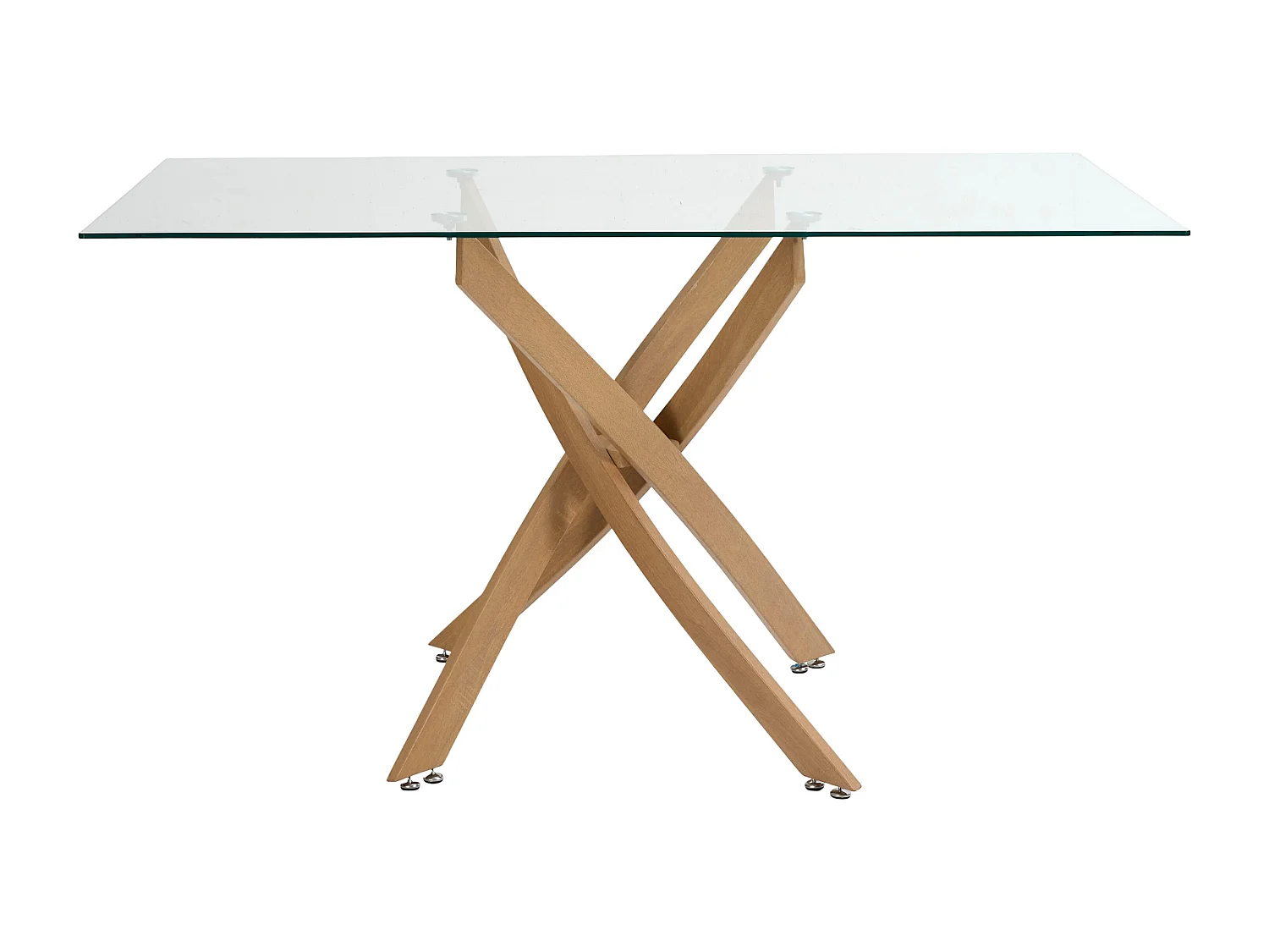 Table De Repas En Verre Heritage 140x80cm Marron