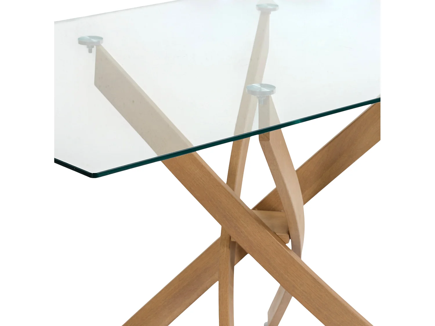 Table De Repas En Verre Heritage 140x80cm Marron