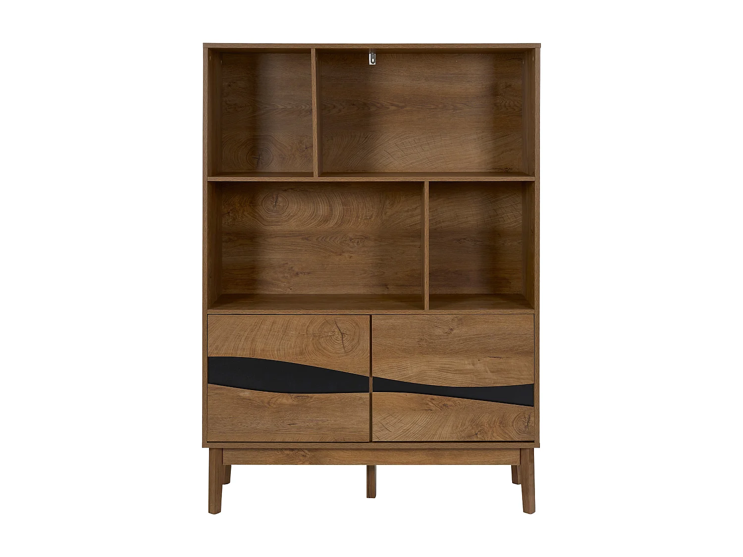 Bibliothèque - HOME DECO FACTORY - Forest - Design Simple - Chaleureux - Marron et Noir