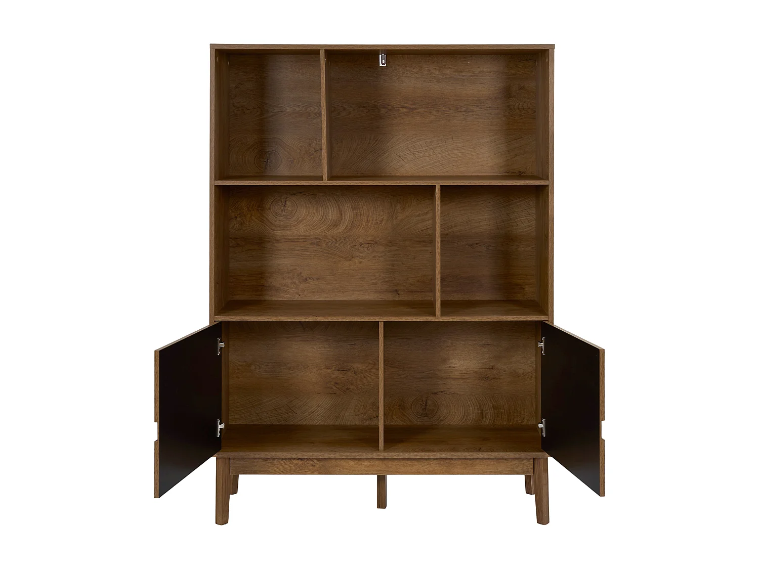 Bibliothèque - HOME DECO FACTORY - Forest - Design Simple - Chaleureux - Marron et Noir