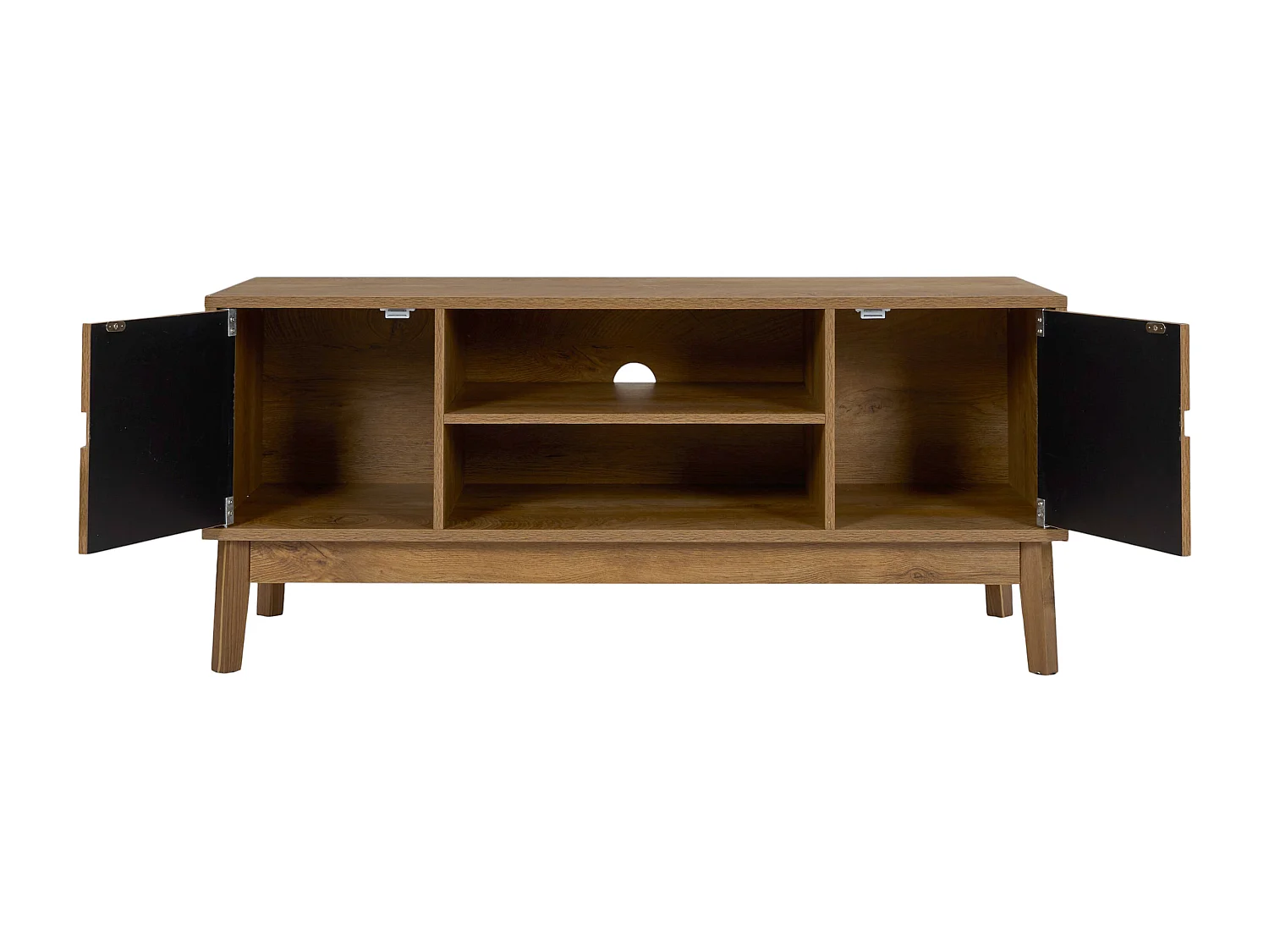 Meuble TV - HOME DECO FACTORY - Forest - Design Chaleureux - Marron et Noir