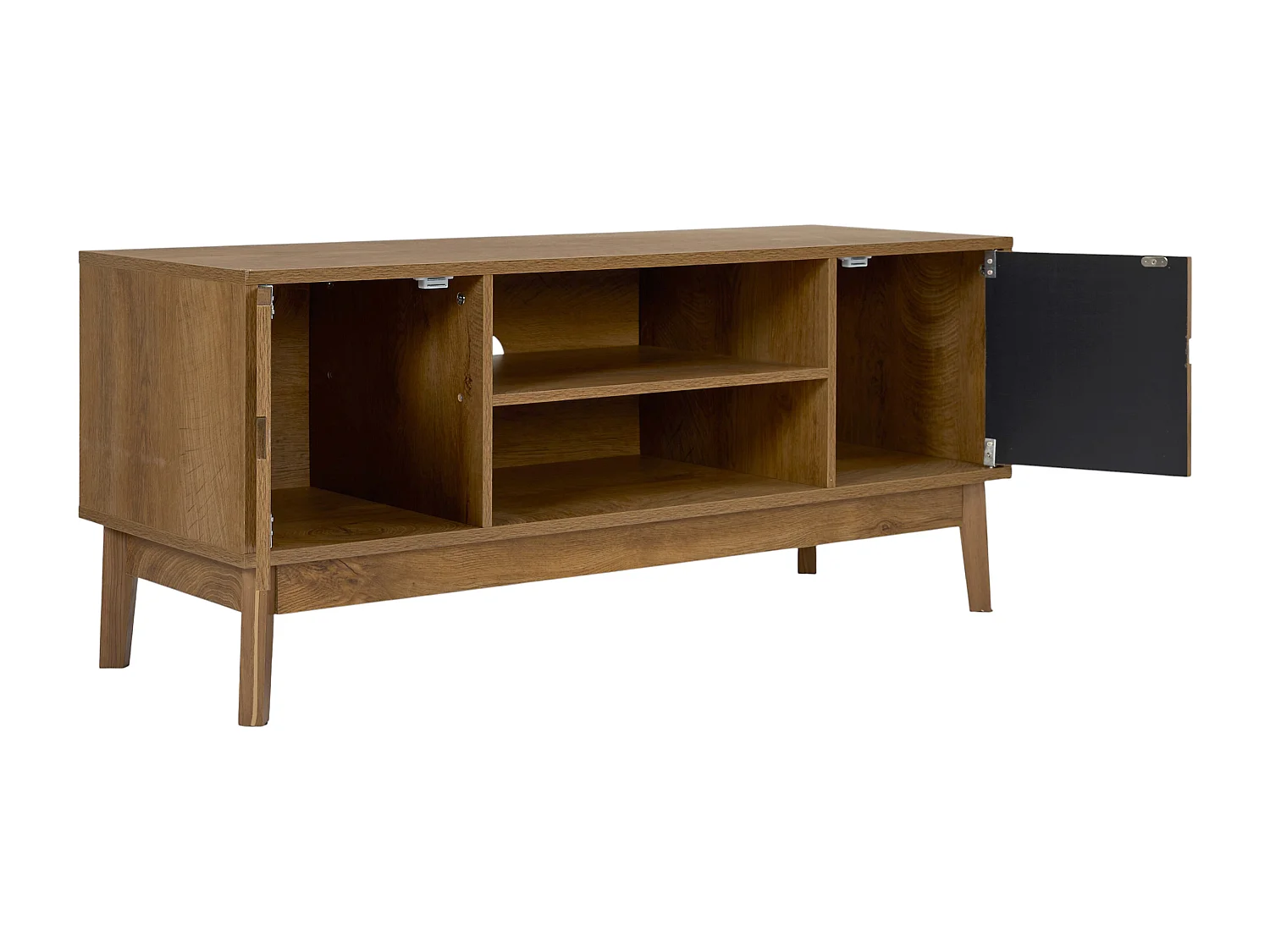 Meuble TV - HOME DECO FACTORY - Forest - Design Chaleureux - Marron et Noir