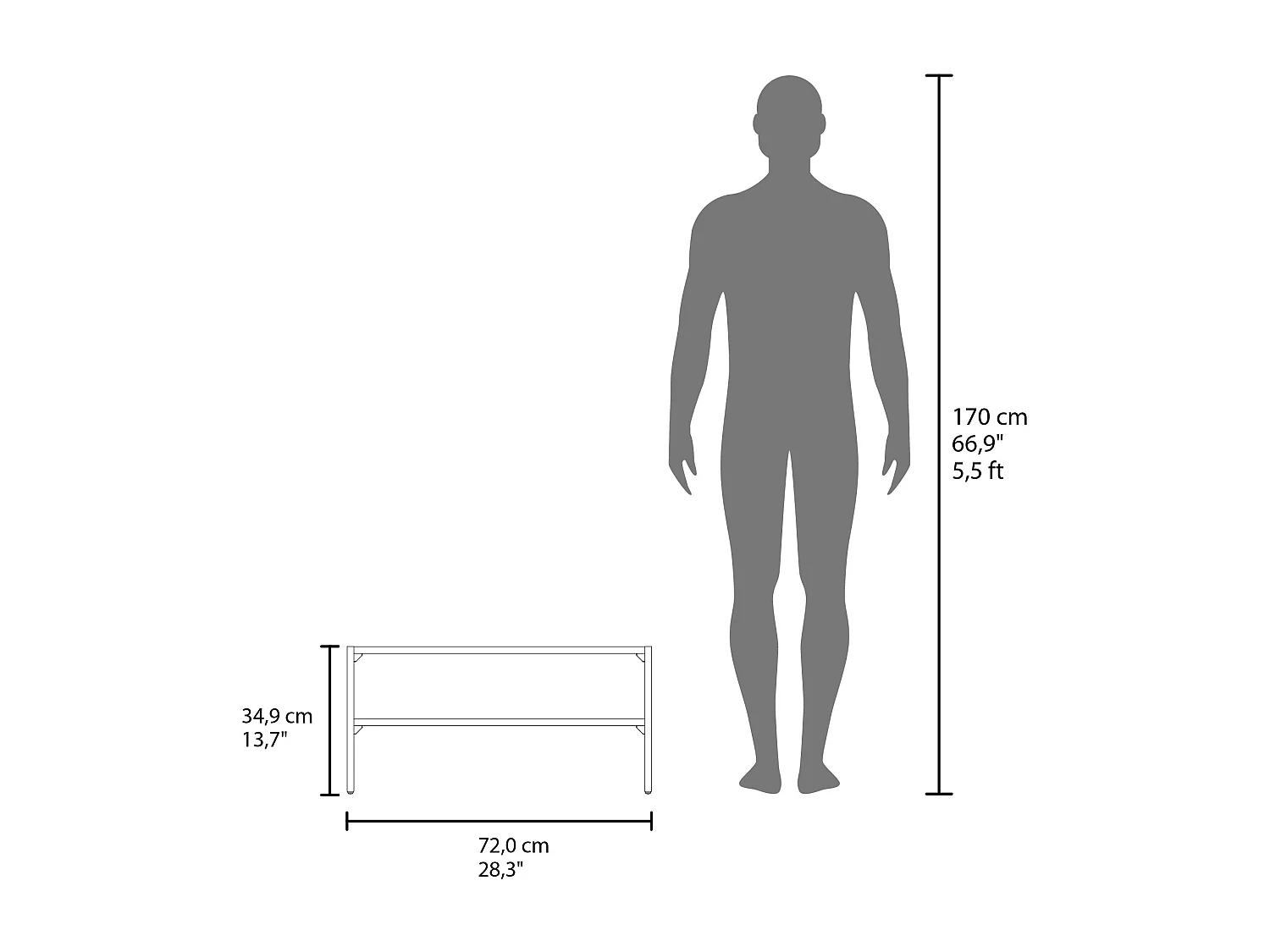 Étagère empilable basique pour chaussures, wengué