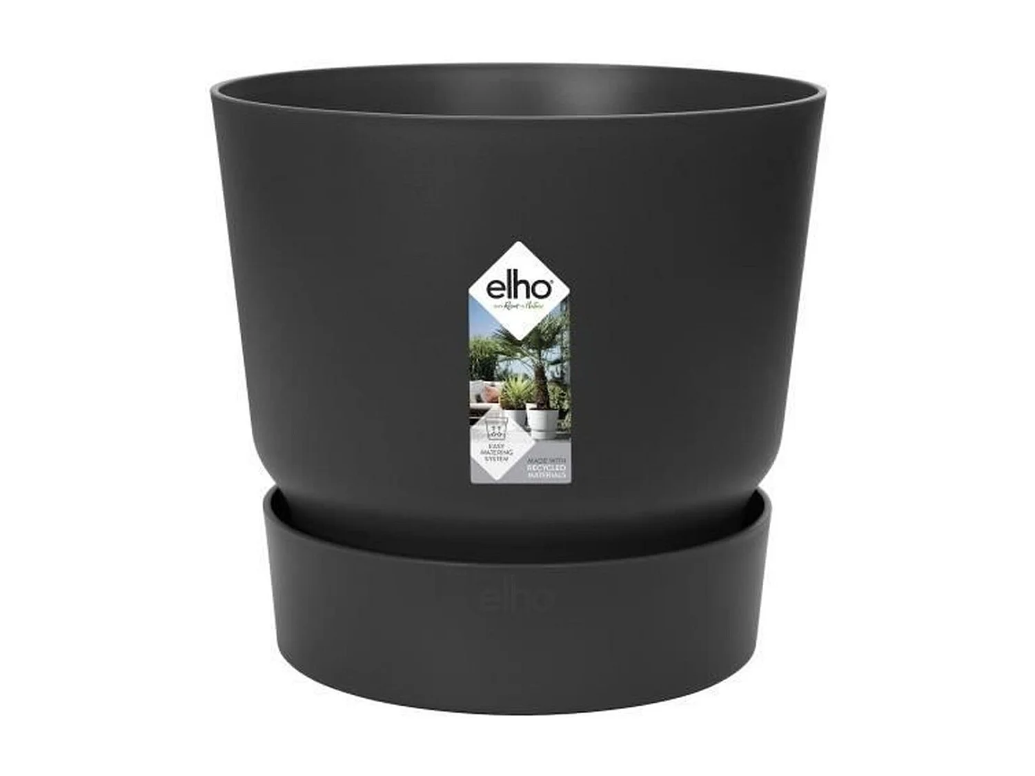 Maceta redonda 40 - Exterior Ø 39 x 36,8 cm - Living negro