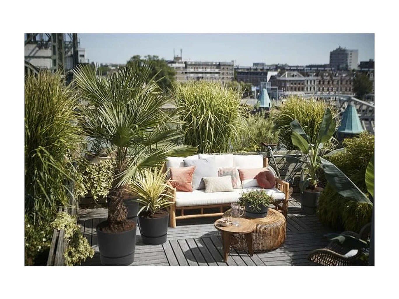 Maceta redonda 40 - Exterior Ø 39 x 36,8 cm - Living negro