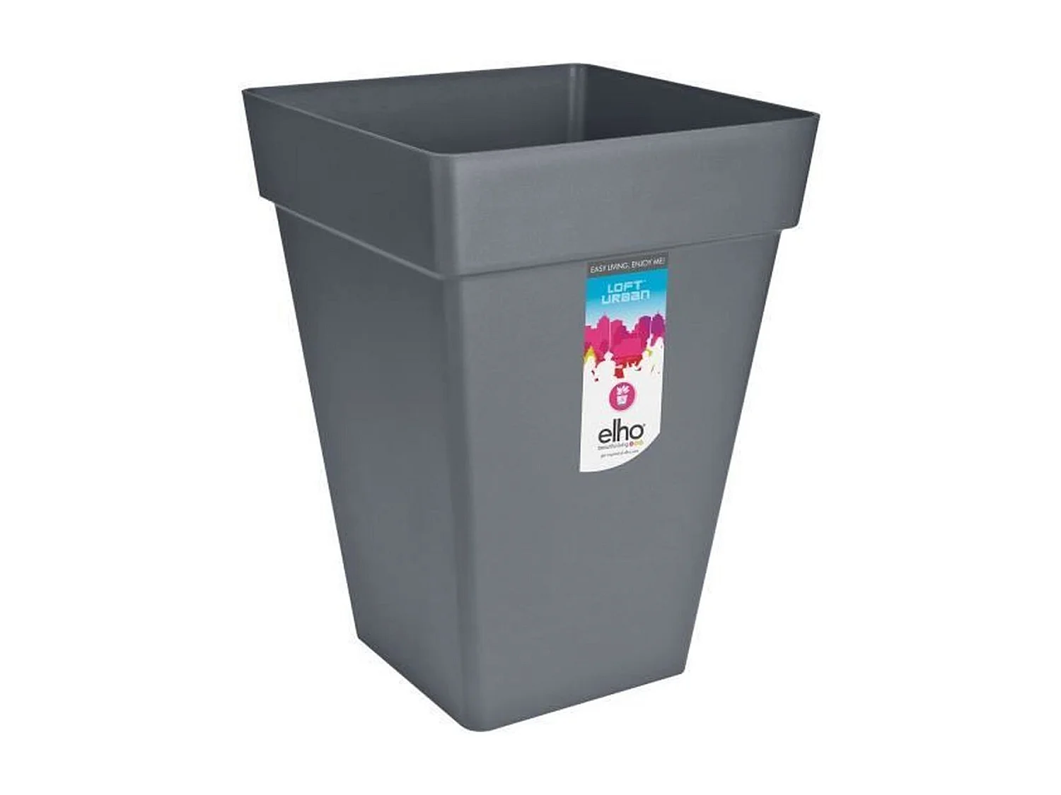 Jardinera Loft Urban Cuadrada Alto 30 - Negro Ø 29 x 41 cm