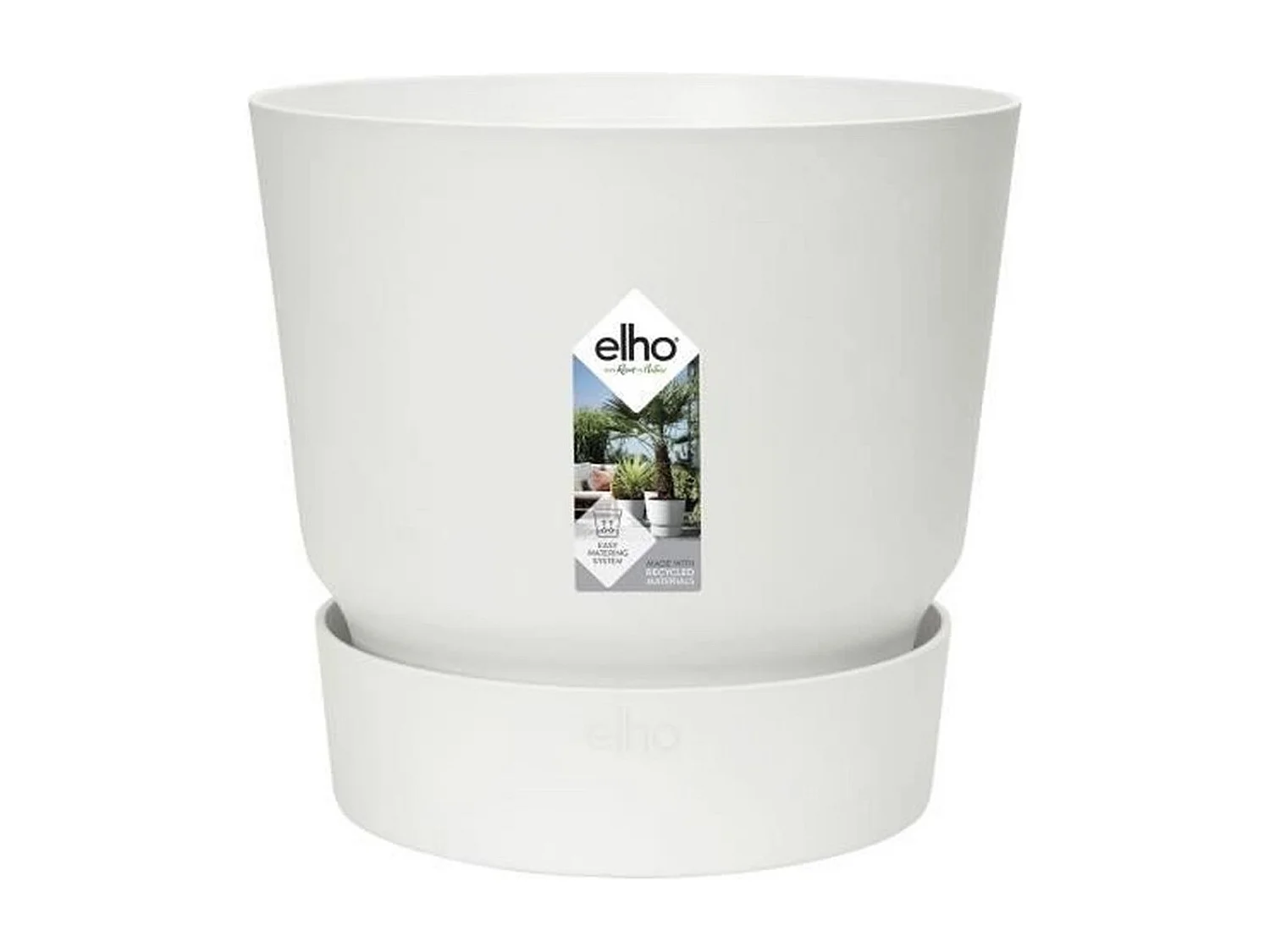Runder Blumentopf 30 – AußenØ 29,5 x 27,8 cm – Weiß