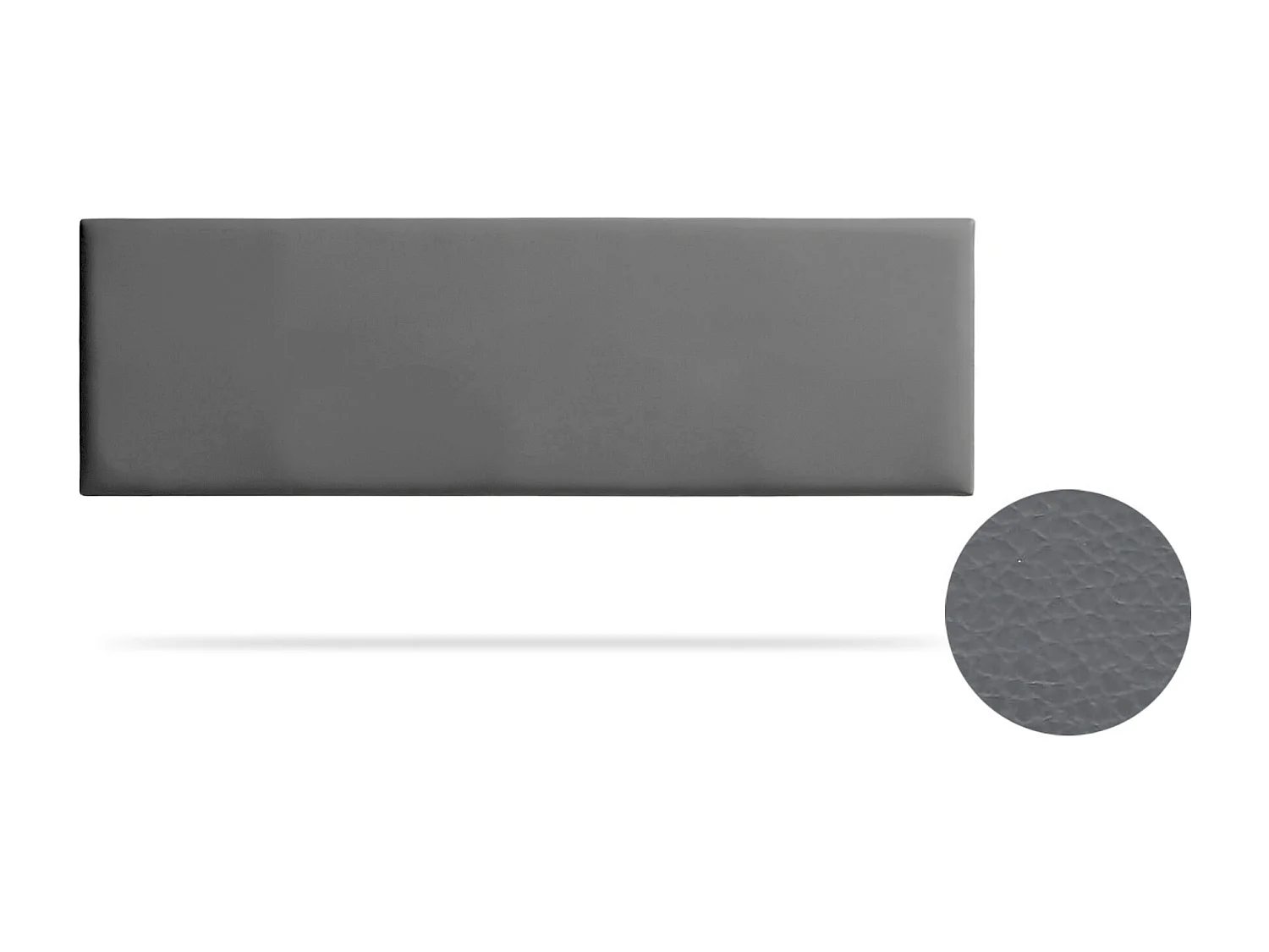 Cabecero Tapizado NOVA Polipiel 100x50x5 cm - GRIS OSCURO - Moonia