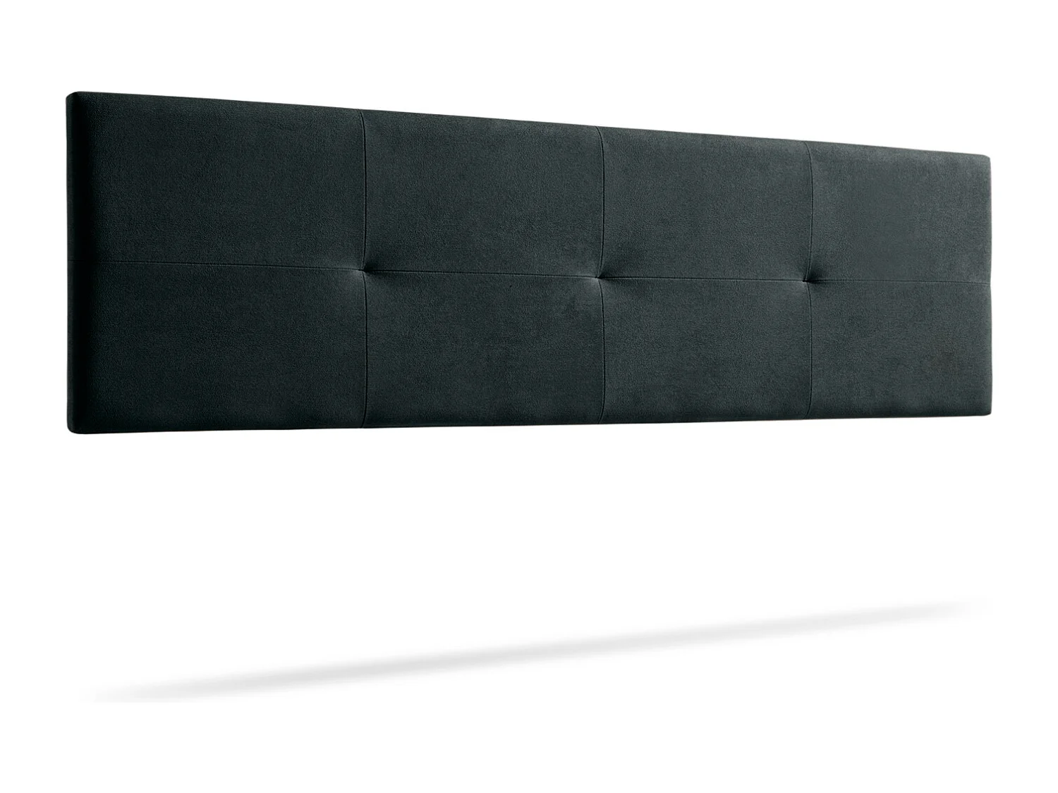 Tête de Lit Tapisée ALTEA Aqualine 160x50x5 cm - Noir - Moonia