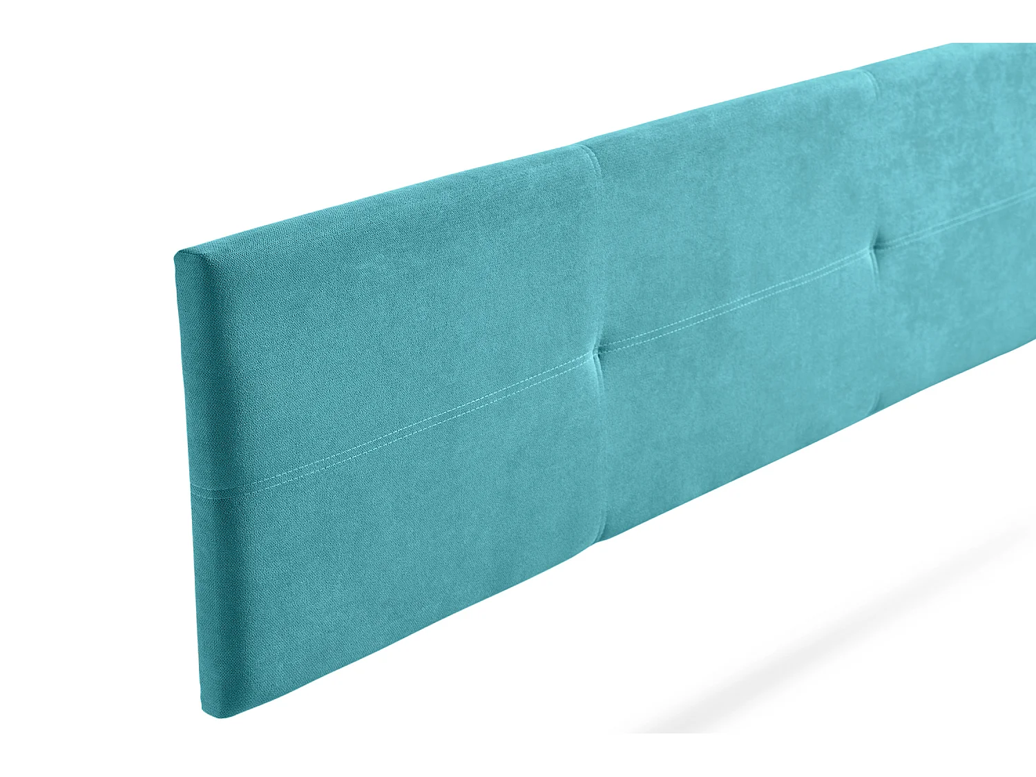 Tête de Lit Tapisée ALMA Aqualine 145x50x5 cm - Turquoise - Moonia