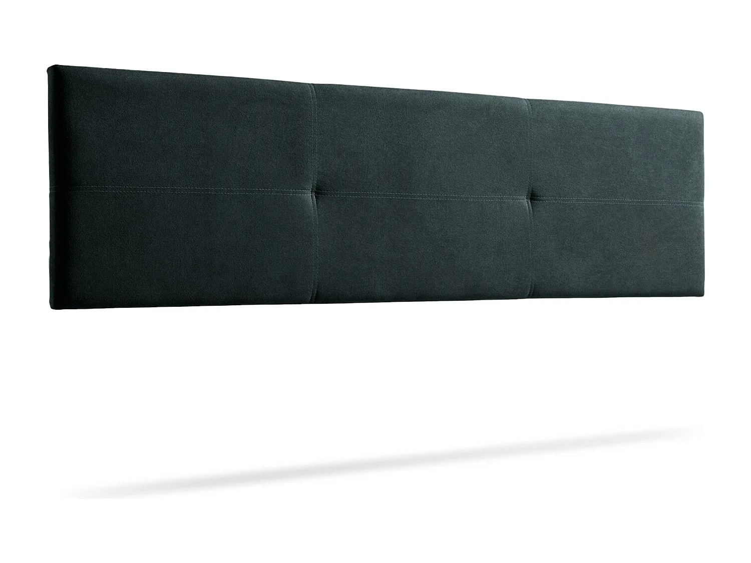 Tête de Lit Tapisée ALMA Aqualine 100x50x5 cm - Noir - Moonia