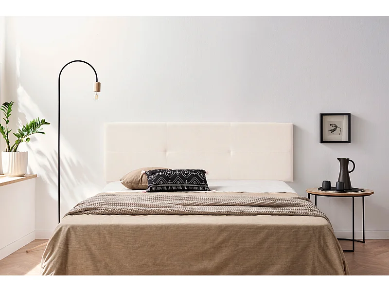 Tapicerowane wezgłowie ALMA Acualine 115x50x5 cm - Beżowy - Moonia