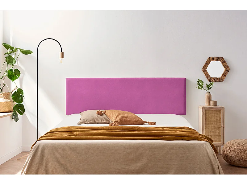 Tête de Lit Tapisée NOVA Aqualine 90x50x5 cm - Fuchsia - Moonia