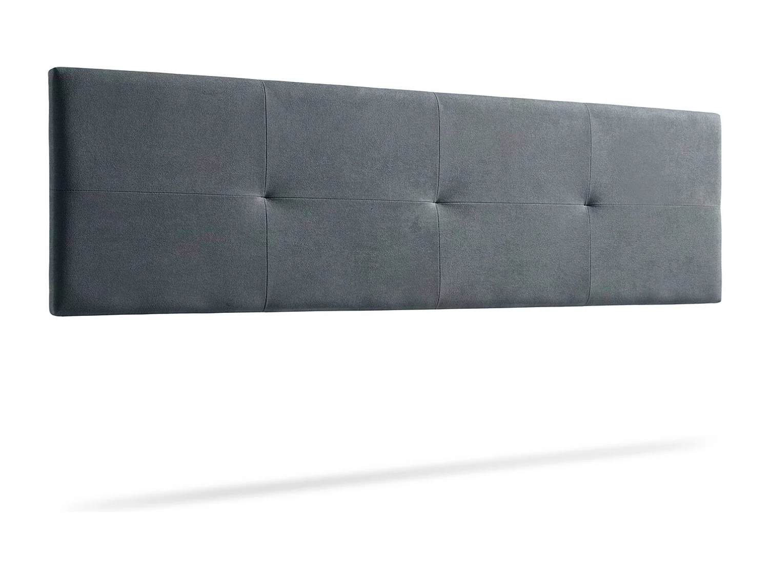 Tête de Lit Tapisée ALTEA Aqualine 160x50x5 cm - Gris Foncé - Moonia