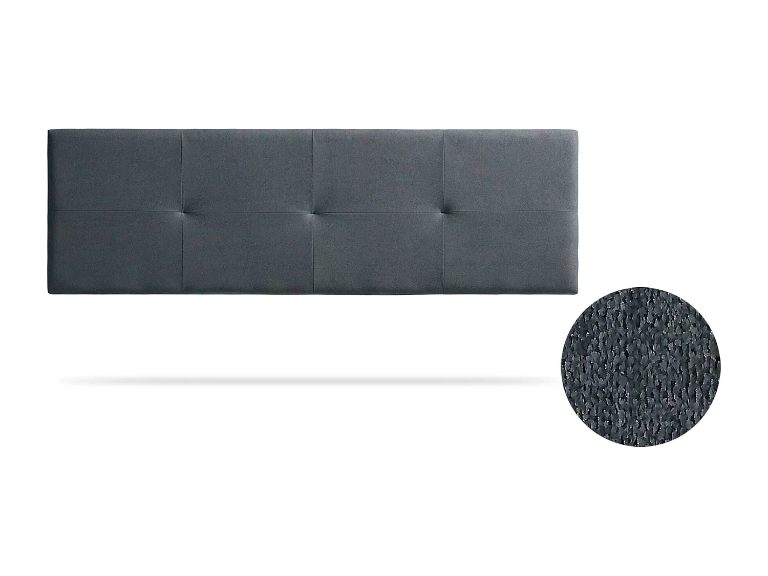 Tête de Lit Tapisée ALTEA Aqualine 100x50x5 cm - Gris Foncé - Moonia