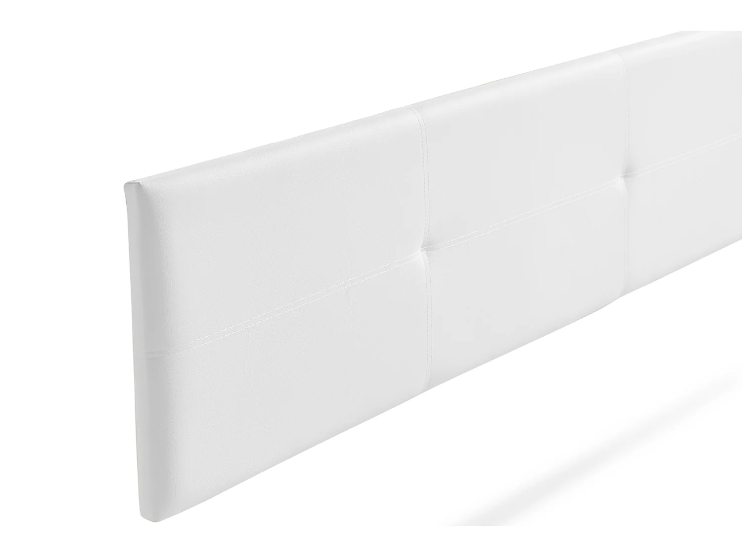 Tête de Lit Tapisée ALMA Simili cuir 130x50x5 cm - Blanc - Moonia