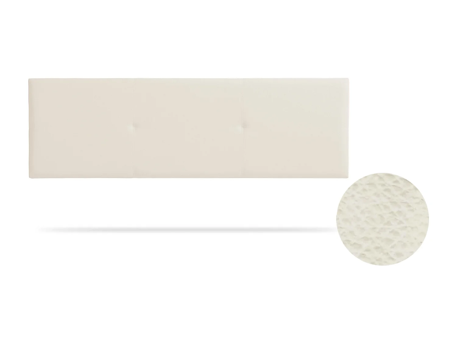 Tête de Lit Tapisée ALMA Simili cuir 115x50x5 cm - Blanc Cassé - Moonia