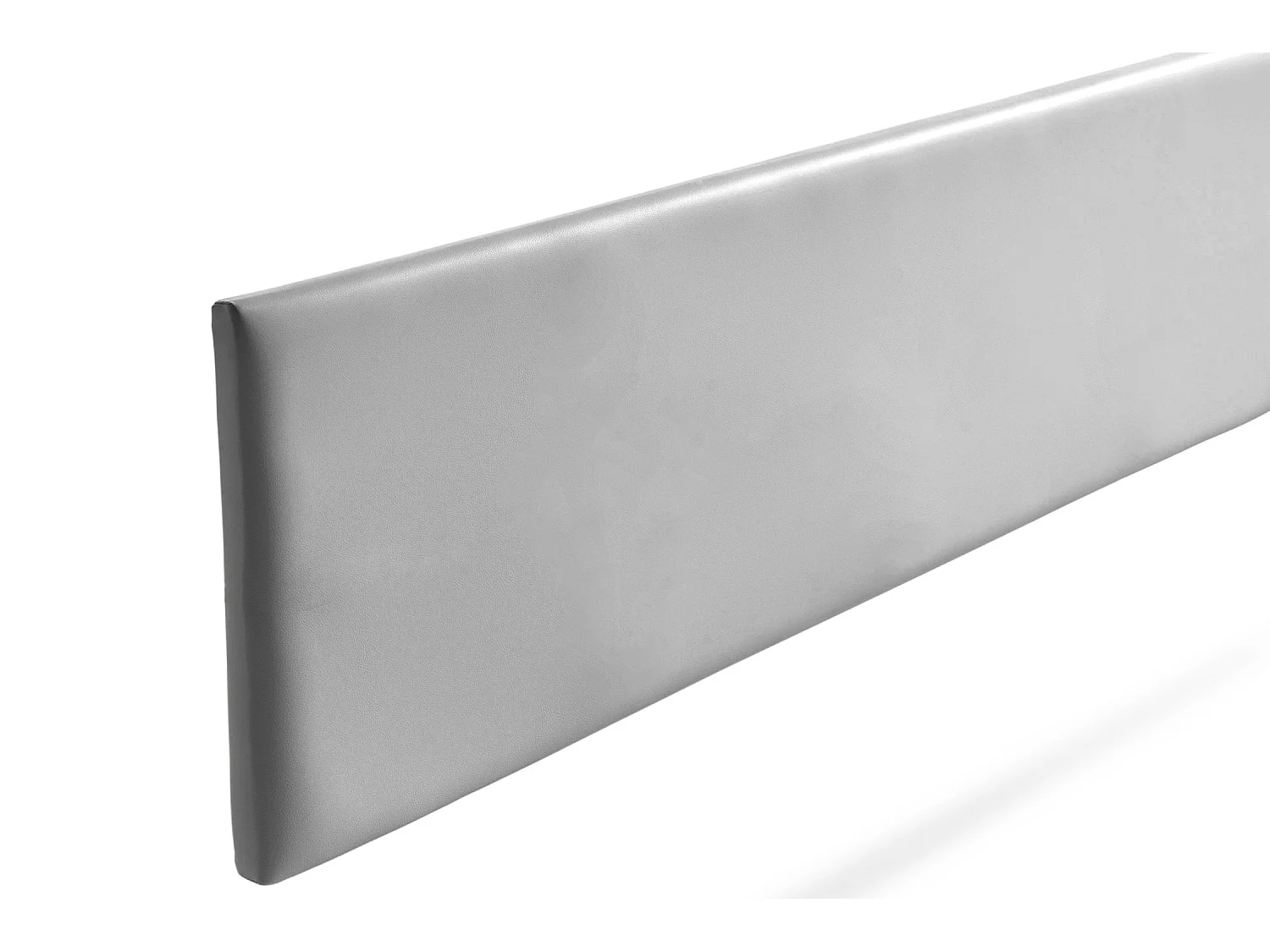 Tête de Lit Tapisée NOVA Simili cuir 130x50x5 cm - Argent - Moonia