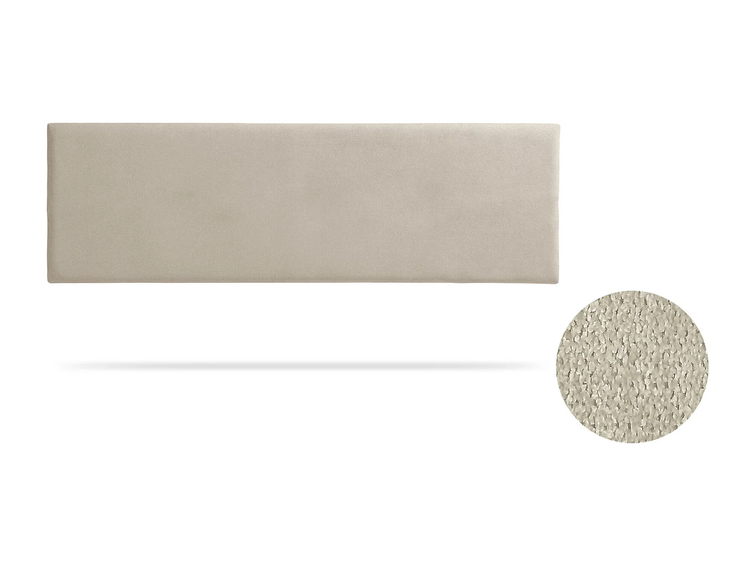 Tête de Lit Tapisée NOVA Aqualine 100x50x5 cm - Beige Toast - Moonia