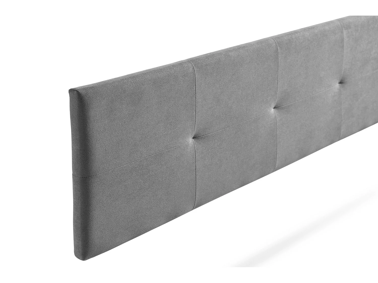 Tête de Lit Tapisée ALTEA Aqualine 130x50x5 cm - Gris Clair - Moonia