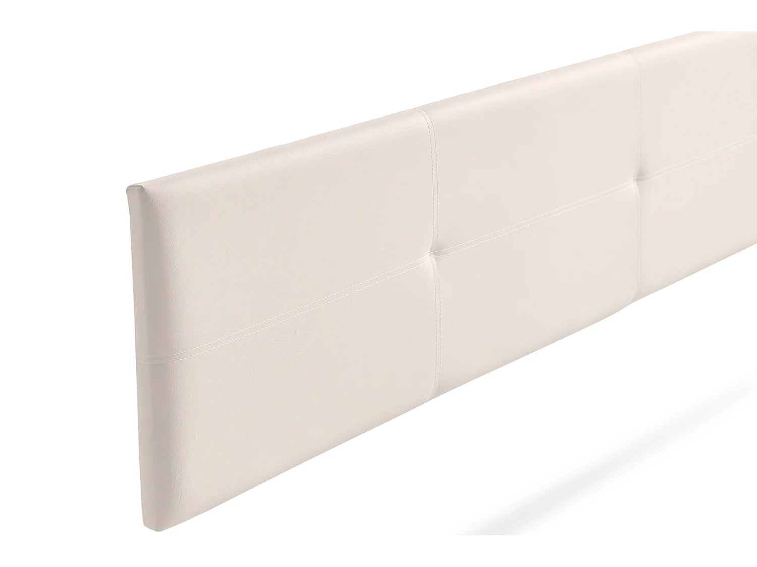 Tête de Lit Tapisée ALMA Simili cuir 115x50x5 cm - Beige - Moonia