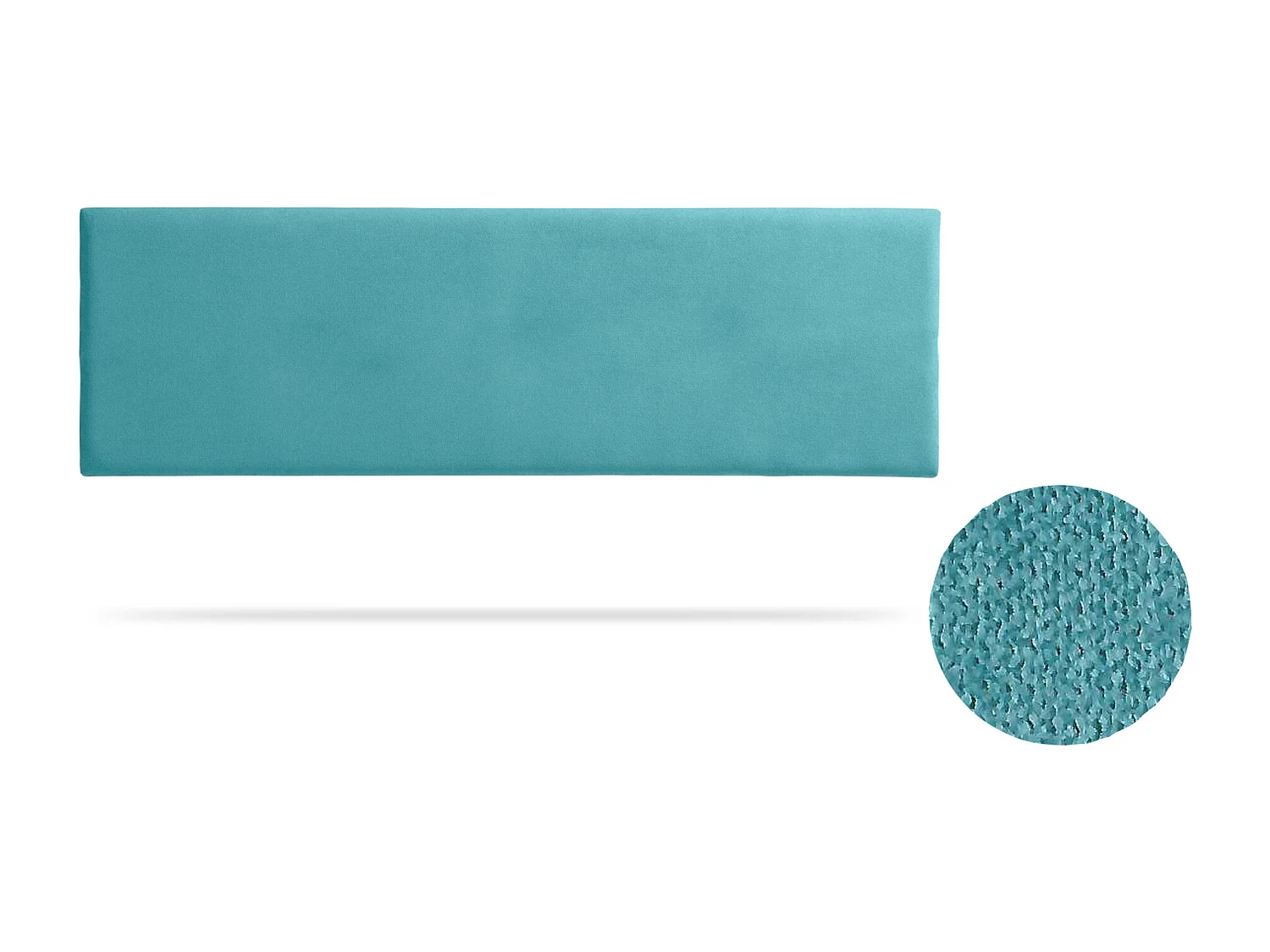 Tête de Lit Tapisée NOVA Aqualine 100x50x5 cm - Turquoise - Moonia