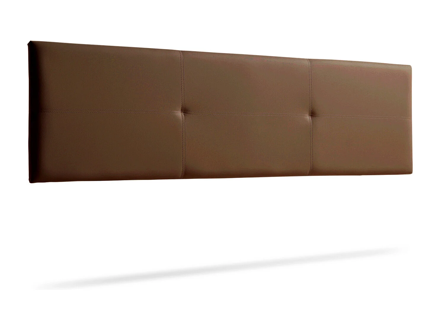 Tête de Lit Tapisée ALMA Simili cuir 130x50x5 cm - Marron - Moonia