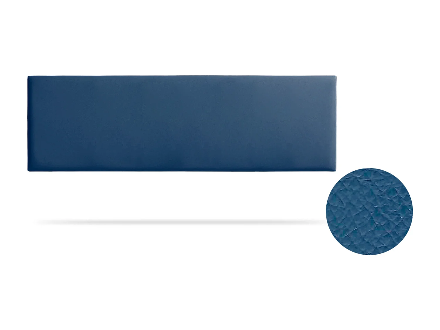 Hoofddeel Bekleed NOVA Kunstleer 160x50x5 cm - Donkerblauw - Moonia