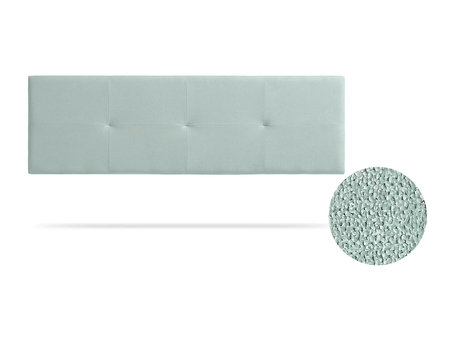 Tête de Lit Tapisée ALTEA Aqualine 160x50x5 cm - Vert Aqua - Moonia