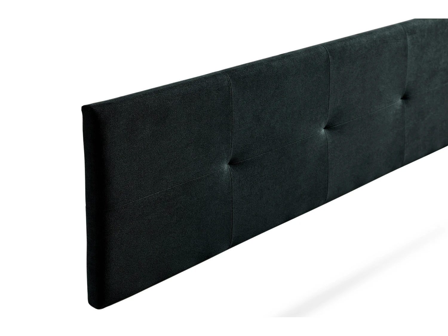 Tête de Lit Tapisée ALTEA Aqualine 90x50x5 cm - Noir - Moonia