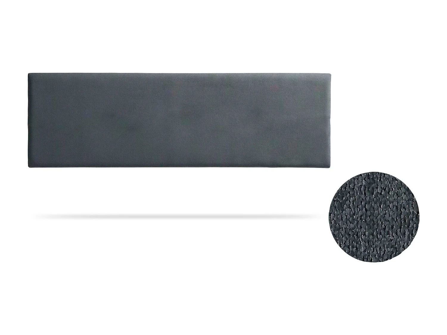 Tête de Lit Tapisée NOVA Aqualine 145x50x5 cm - Gris Foncé - Moonia