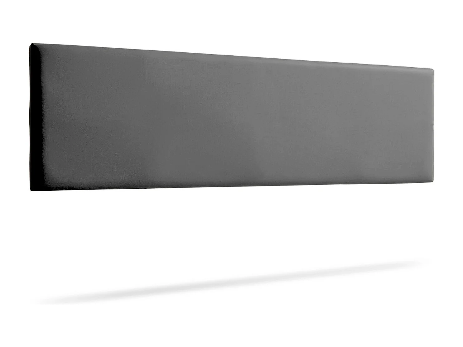 Tête de Lit Tapisée NOVA Simili cuir 160x50x5 cm - Gris Foncé - Moonia