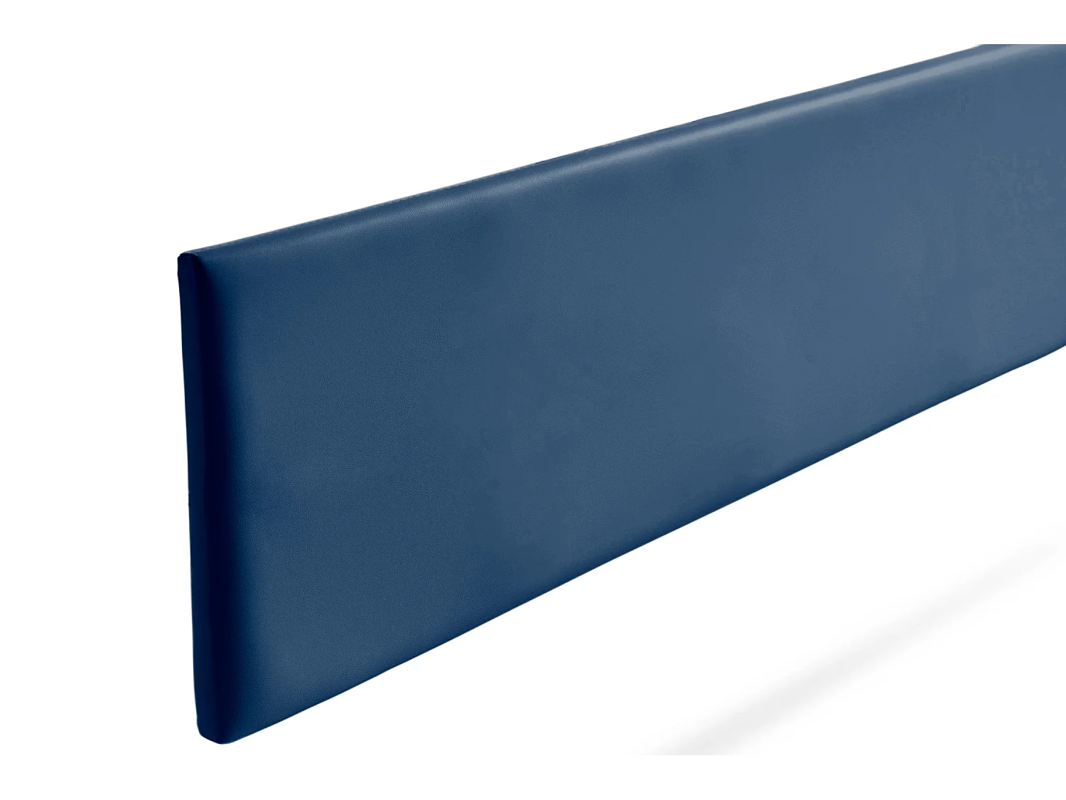 Tête de Lit Tapisée NOVA Simili cuir 145x50x5 cm - Bleu Foncé - Moonia