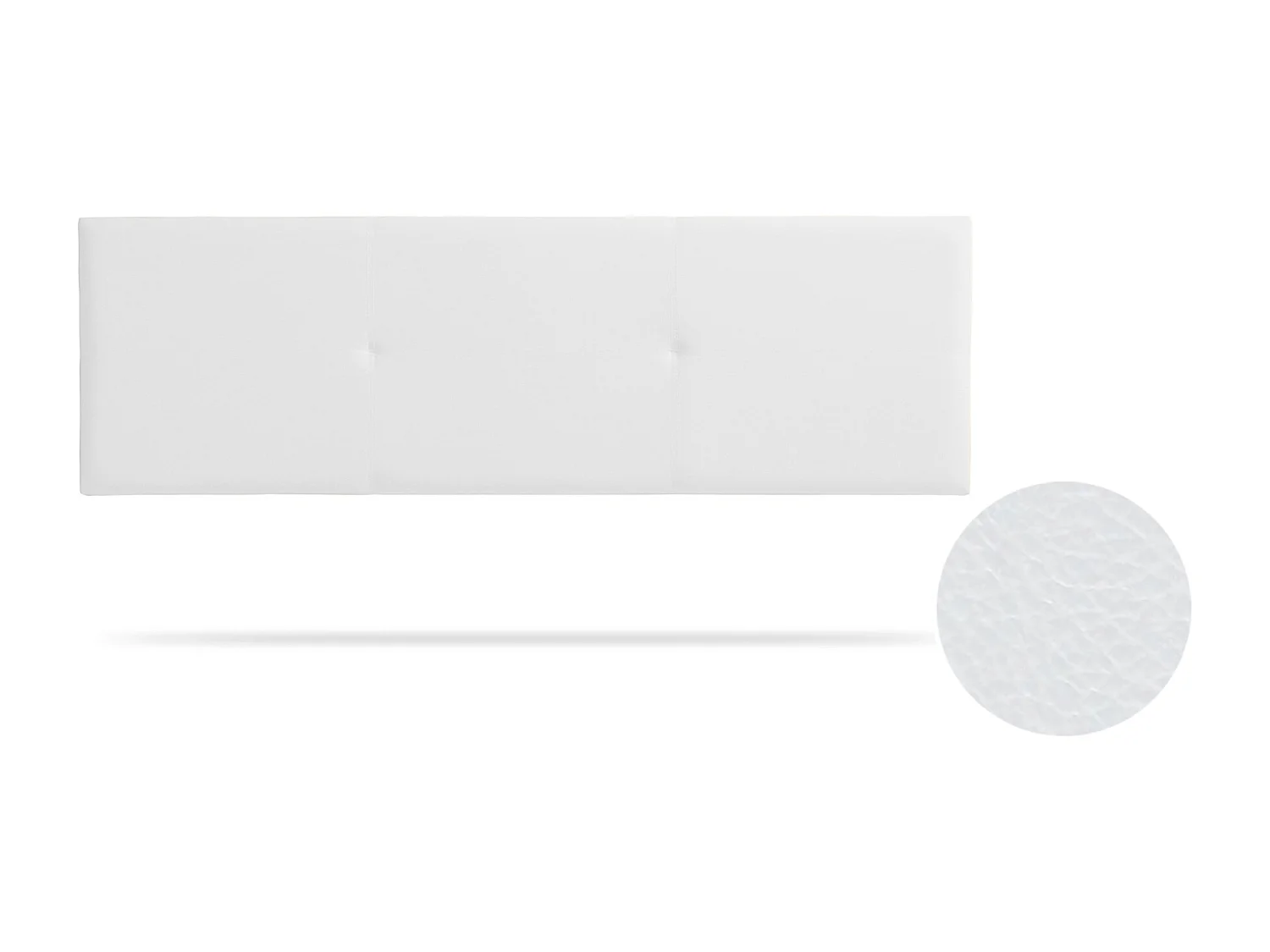 Tête de Lit Tapisée ALMA Simili cuir 115x50x5 cm - Blanc - Moonia