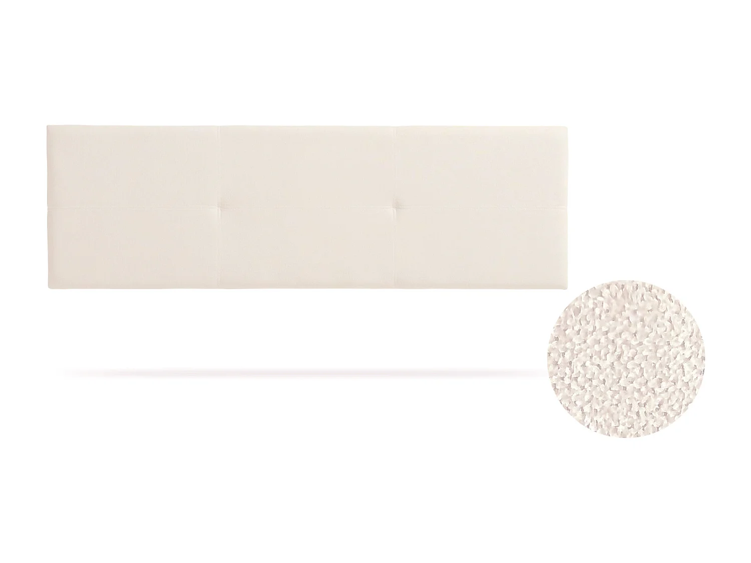 Tête de Lit Tapisée ALMA Aqualine 100x50x5 cm - Beige - Moonia