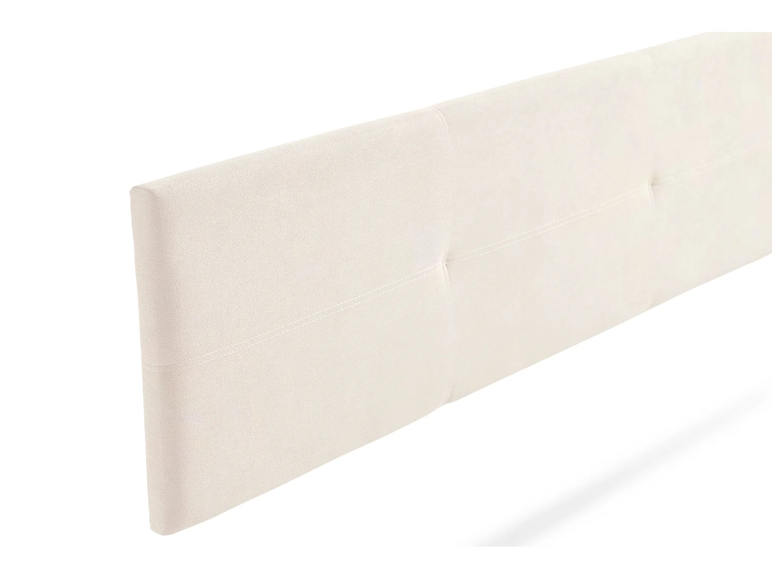 Tête de Lit Tapisée ALMA Aqualine 100x50x5 cm - Beige - Moonia