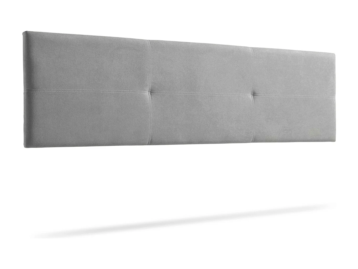 Tête de Lit Tapisée ALMA Aqualine 130x50x5 cm - Gris Clair - Moonia