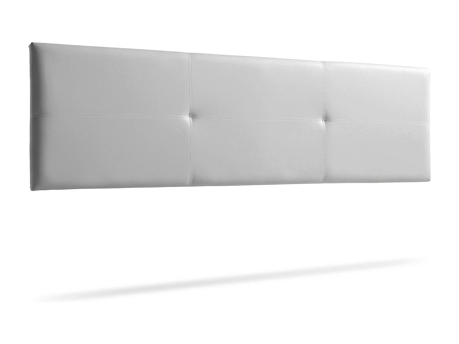 Gepolstertes Kopfteil ALMA Kunstleder 160x50x5 cm - Silber - Moonia