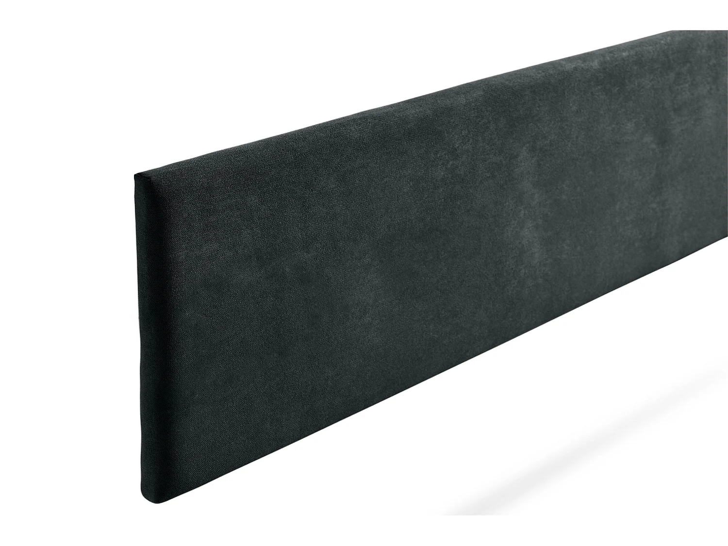 Tête de Lit Tapisée NOVA Aqualine 160x50x5 cm - Noir - Moonia