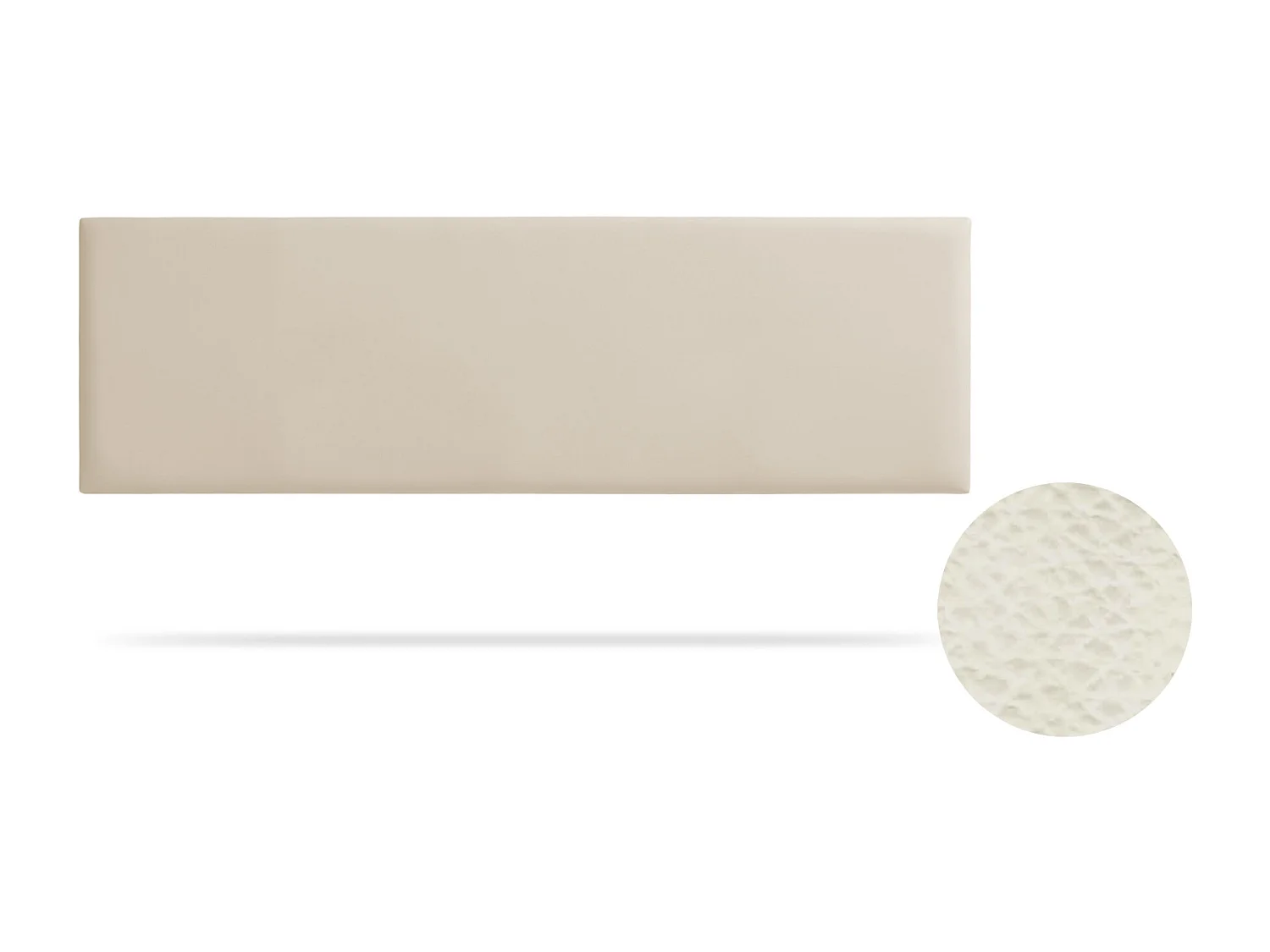 Tête de Lit Tapisée NOVA Simili cuir 170x50x5 cm - Blanc Cassé - Moonia