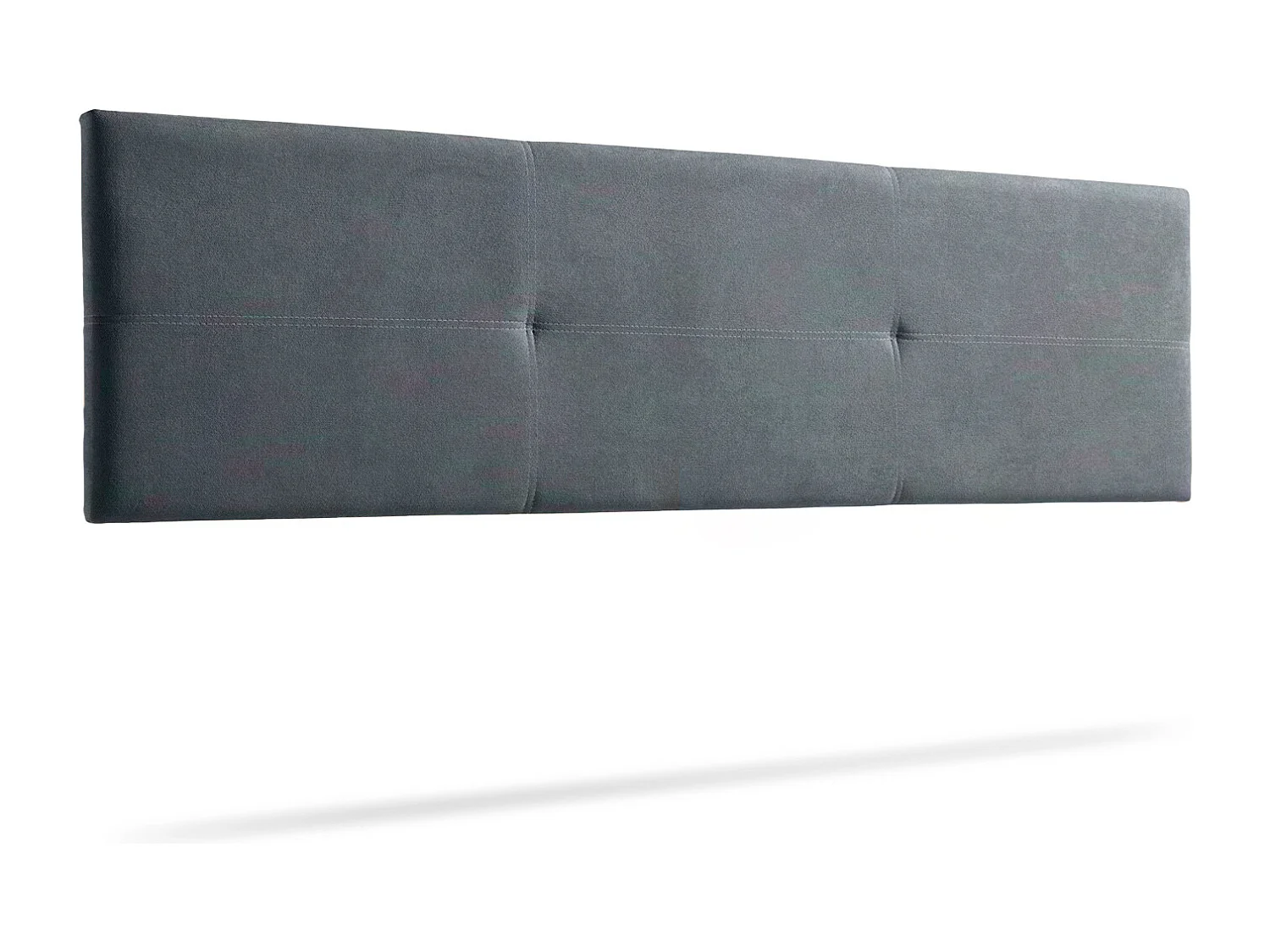 Tête de Lit Tapisée ALMA Aqualine 100x50x5 cm - Gris Foncé - Moonia