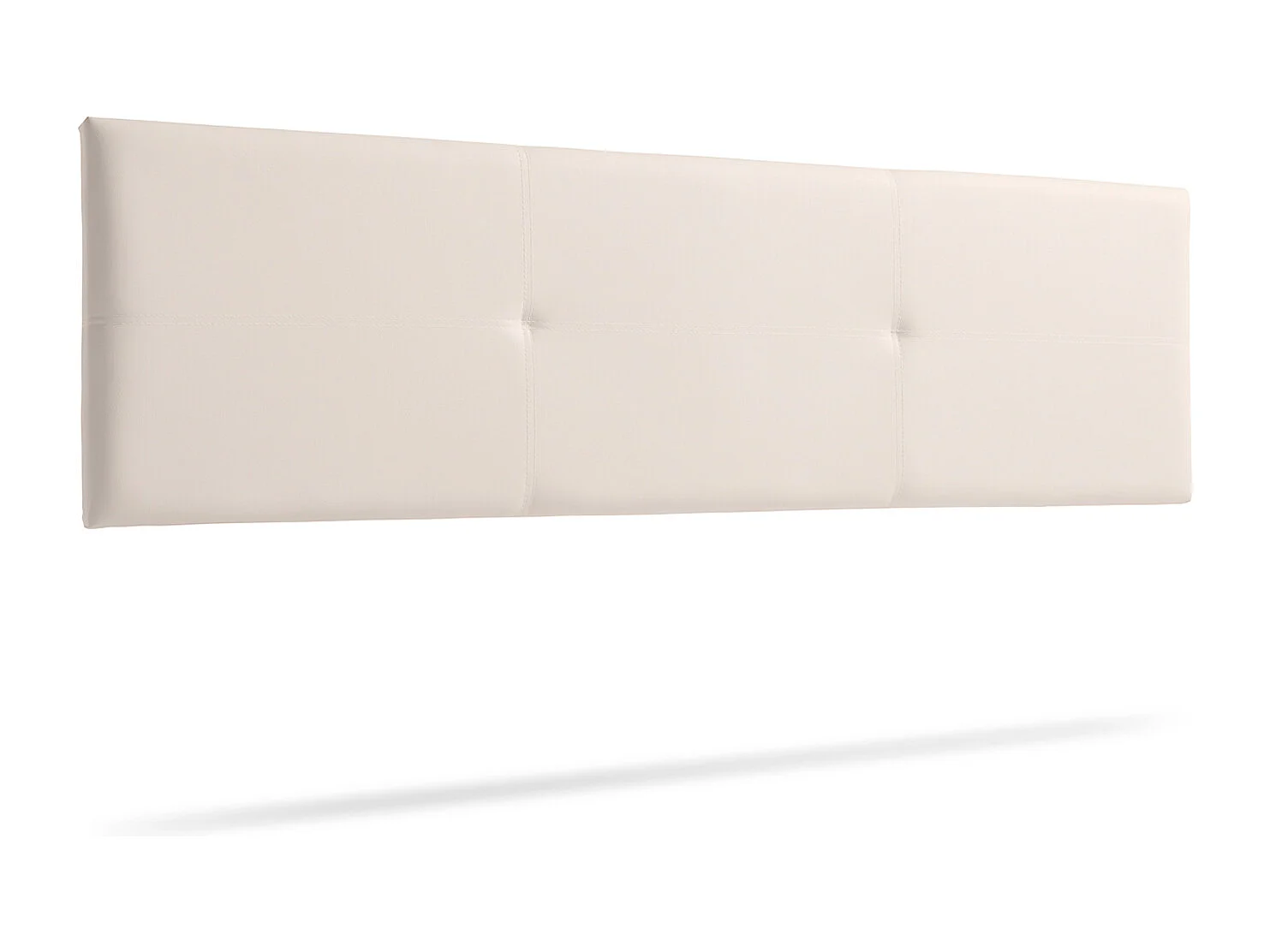 Tête de Lit Tapisée ALMA Simili cuir 100x50x5 cm - Beige - Moonia