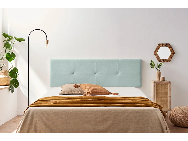 Tapicerowane wezgłowie ALTEA Acualine 100x50x5 cm - Aqua zielony - Moonia