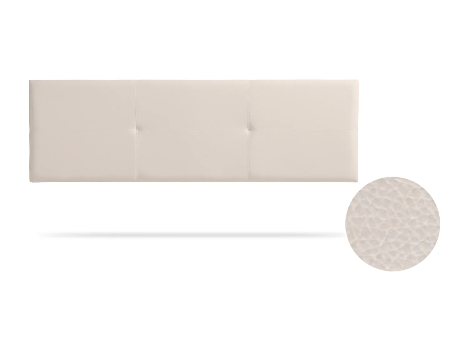 Tête de Lit Tapisée ALMA Simili cuir 170x50x5 cm - Beige - Moonia