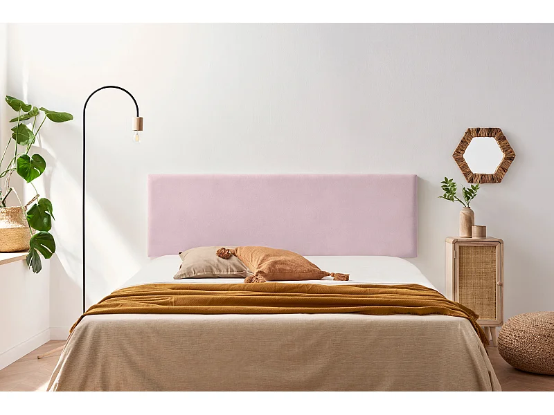Tête de Lit Tapisée NOVA Aqualine 90x50x5 cm - Rose Clair - Moonia