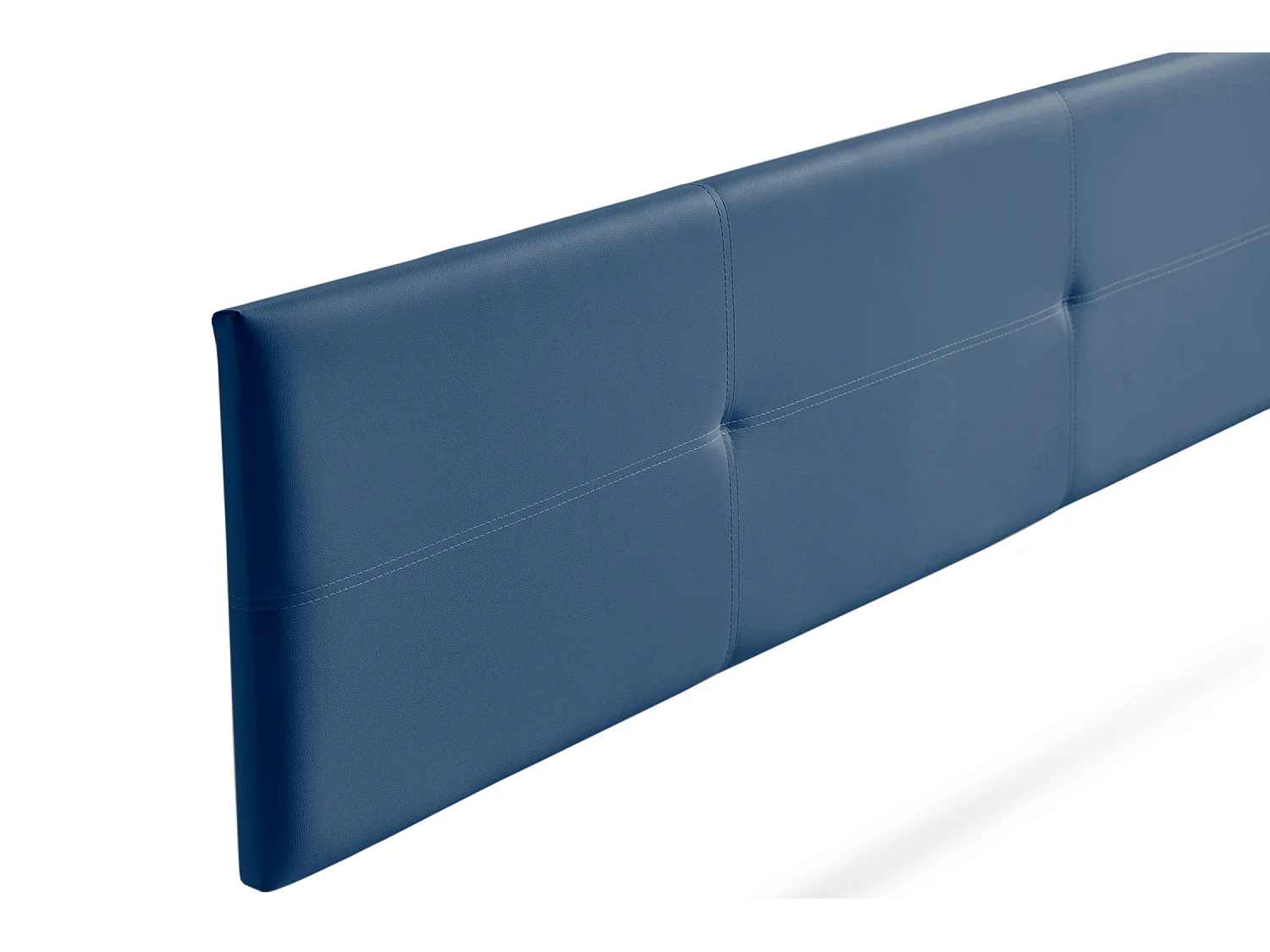 Tête de Lit Tapisée ALMA Simili cuir 130x50x5 cm - Bleu Foncé - Moonia