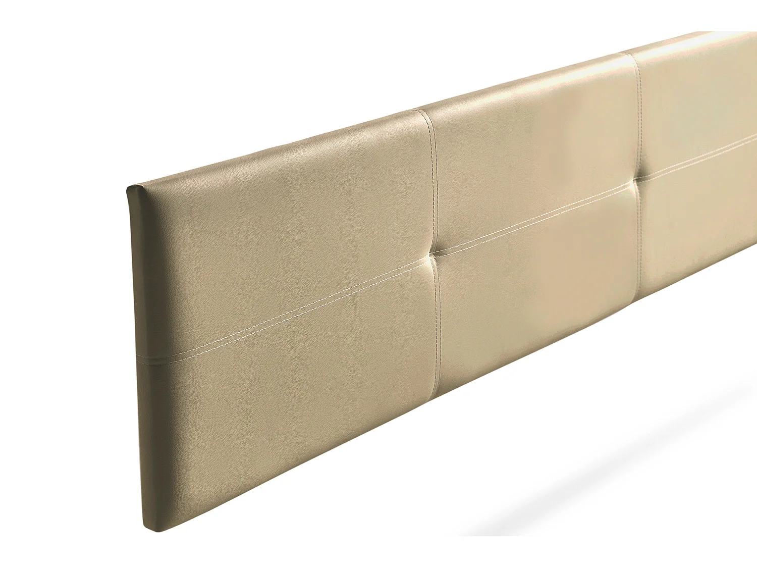 Tête de Lit Tapisée ALMA Simili cuir 170x50x5 cm - Or - Moonia